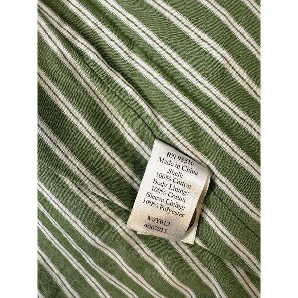 Coldwater Creek Green Brocade Striped Lining Y2K jacket size 8 EUC - Picture 5 of 5